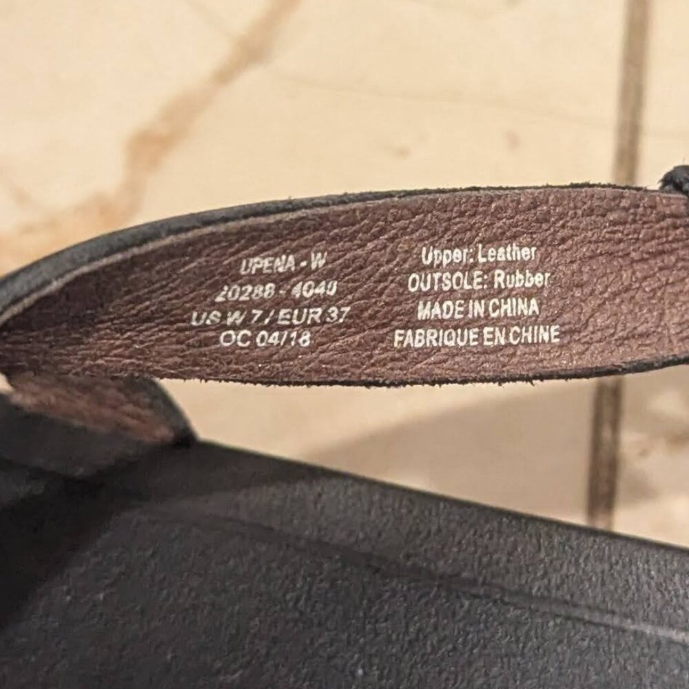 OluKai Black Upena Strappy Sandals Size 7 - Picture 6 of 7